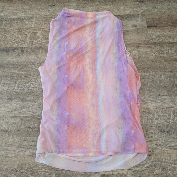 ZARA | Draped Tulle Mesh Tie Dye Sheer Tank Top | Sz. XL - Picture 4 of 4